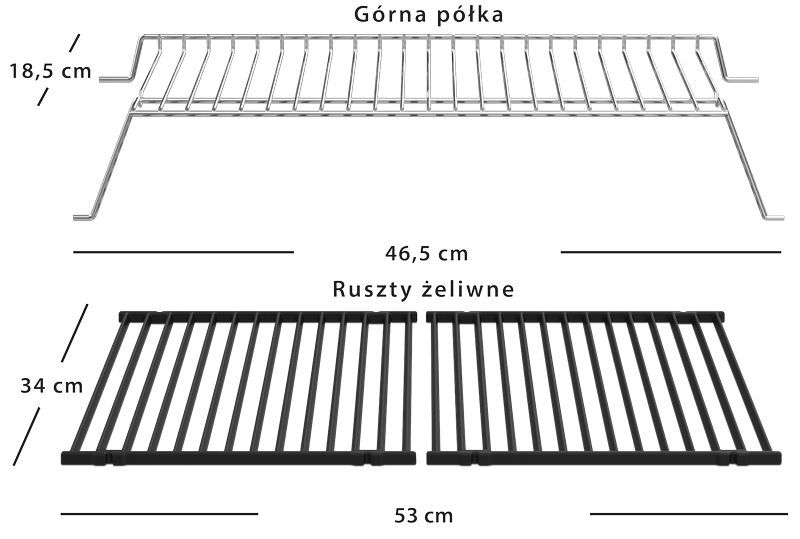 wymiary-polki-gornej-oraz-rusztow-Porta-Chef-320-polgrill