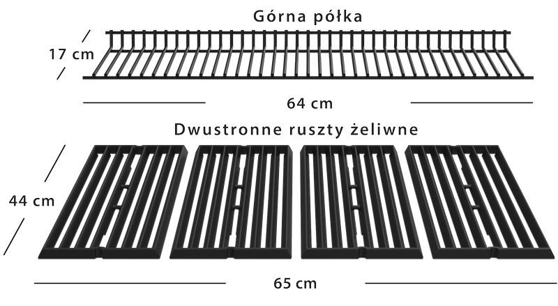 wymiary-polki-gornej-oraz-rusztow-Baron-seria-400-polgrill