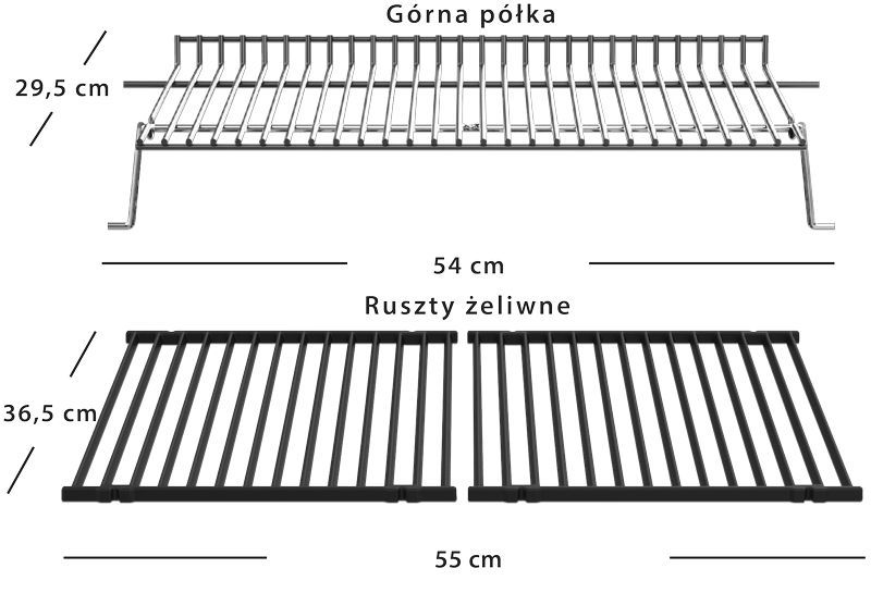 wymiary-polki-gornej-oraz-rusztow-Royal-seria-300_polgrill